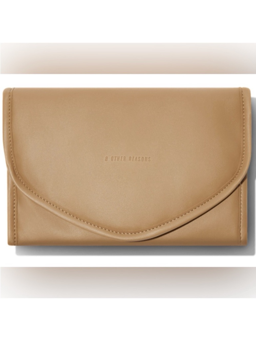 8 Other Reasons Tan Vegan Leather Jewelry Travel Pouch Bag, Brand New, MSRP $50